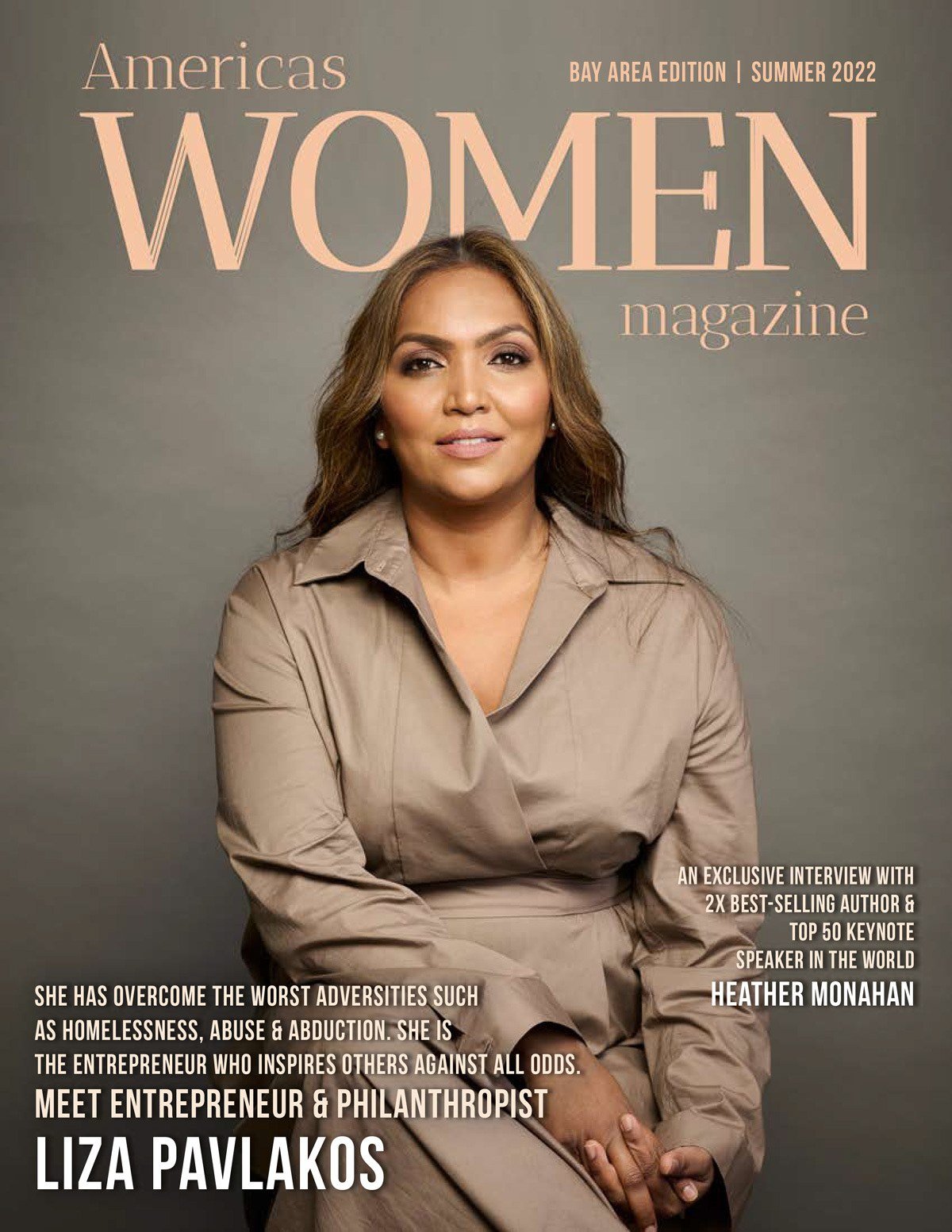 Americas Women Magazine — Liza Pavlakos cover feature Summer 2022